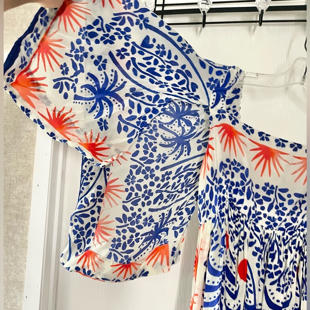 FARM RIO Afternoon Breeze Caftan Midi-Dress with Pockets - Picture 5 of 13